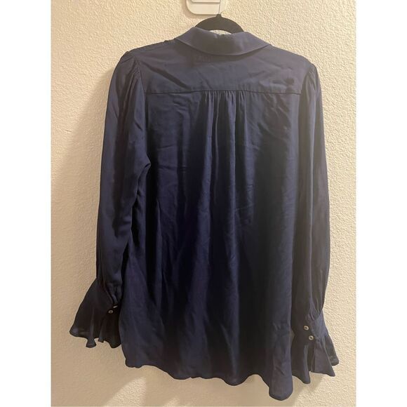 ✨Anthro Maeve Ruffled-Cuff Button Down Top✨ - Picture 8 of 11